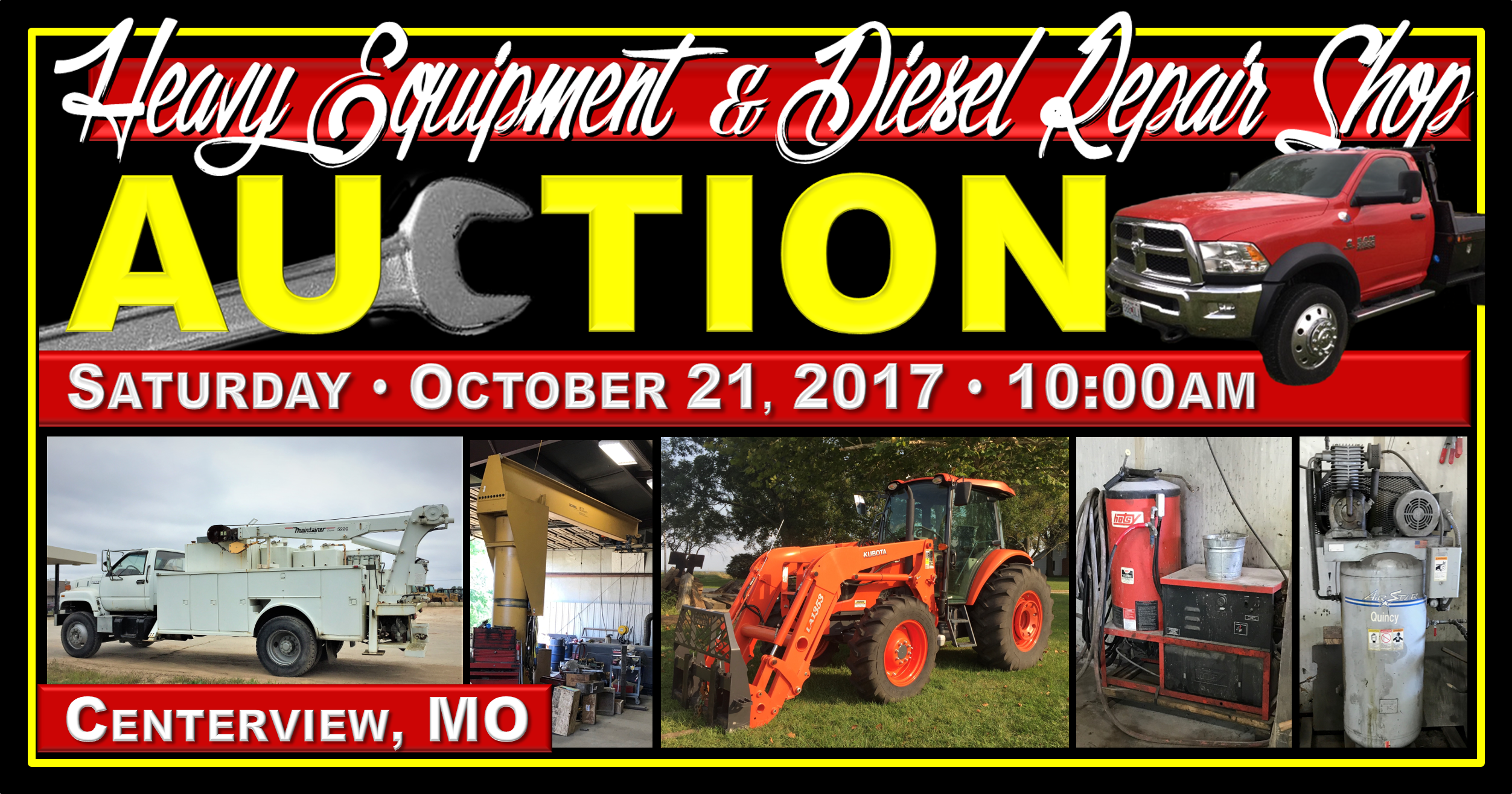 Heavy Equipment & Diesel Repair Shop Auction