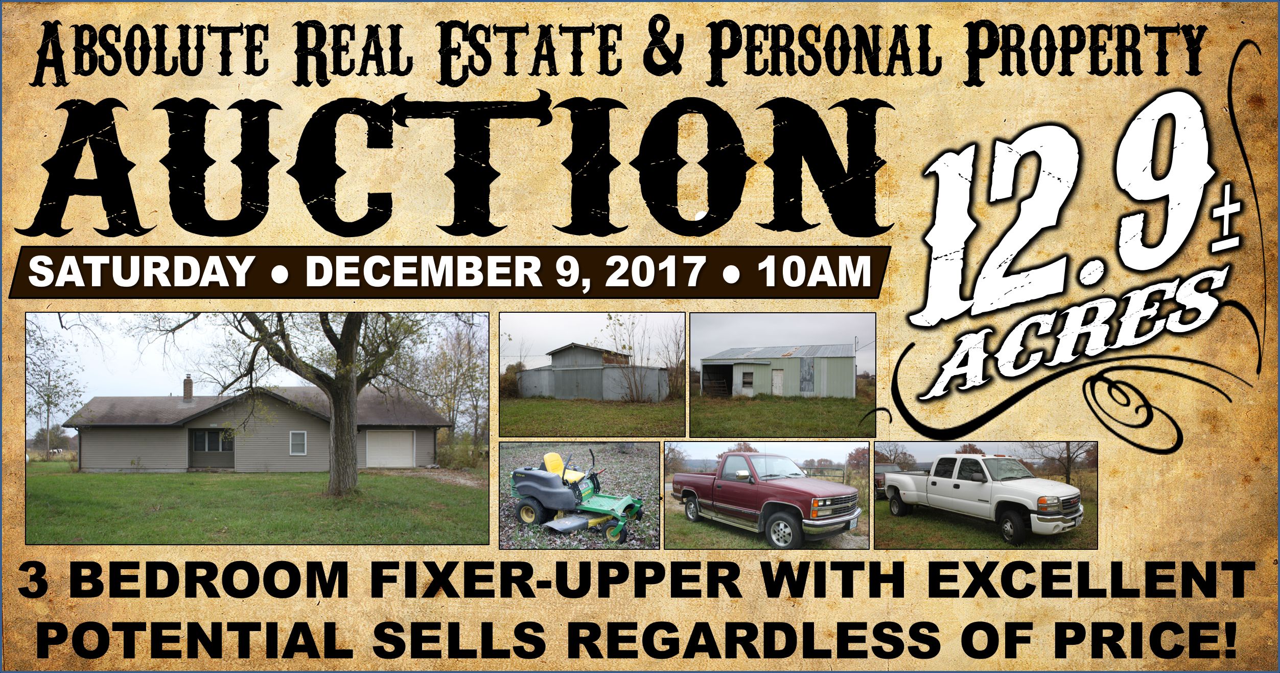 ABSOLUTE REAL ESTATE & PERSONAL PROPERTY AUCTION