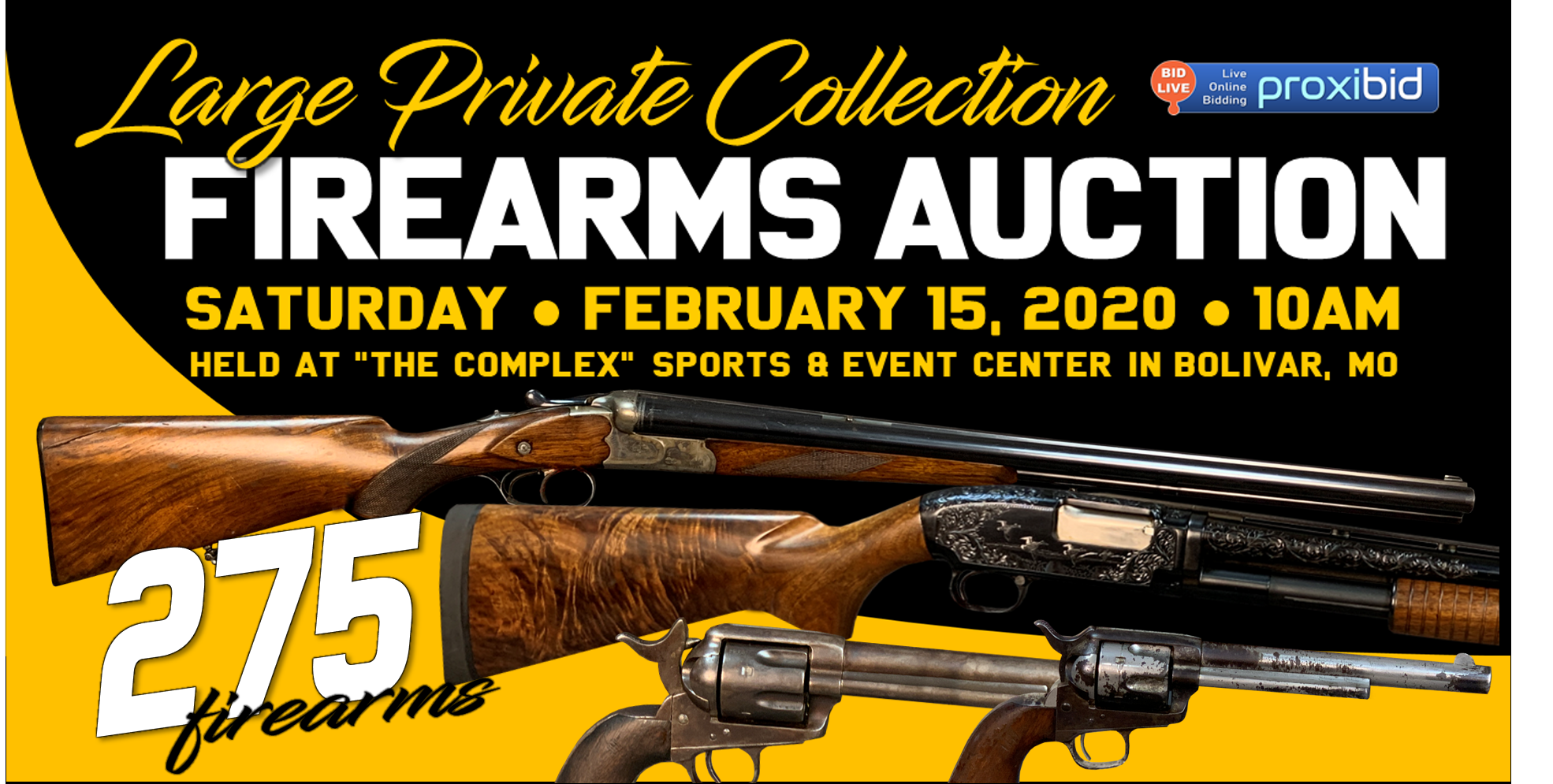 LARGE PRIVATE COLLECTION FIREARMS AUCTION