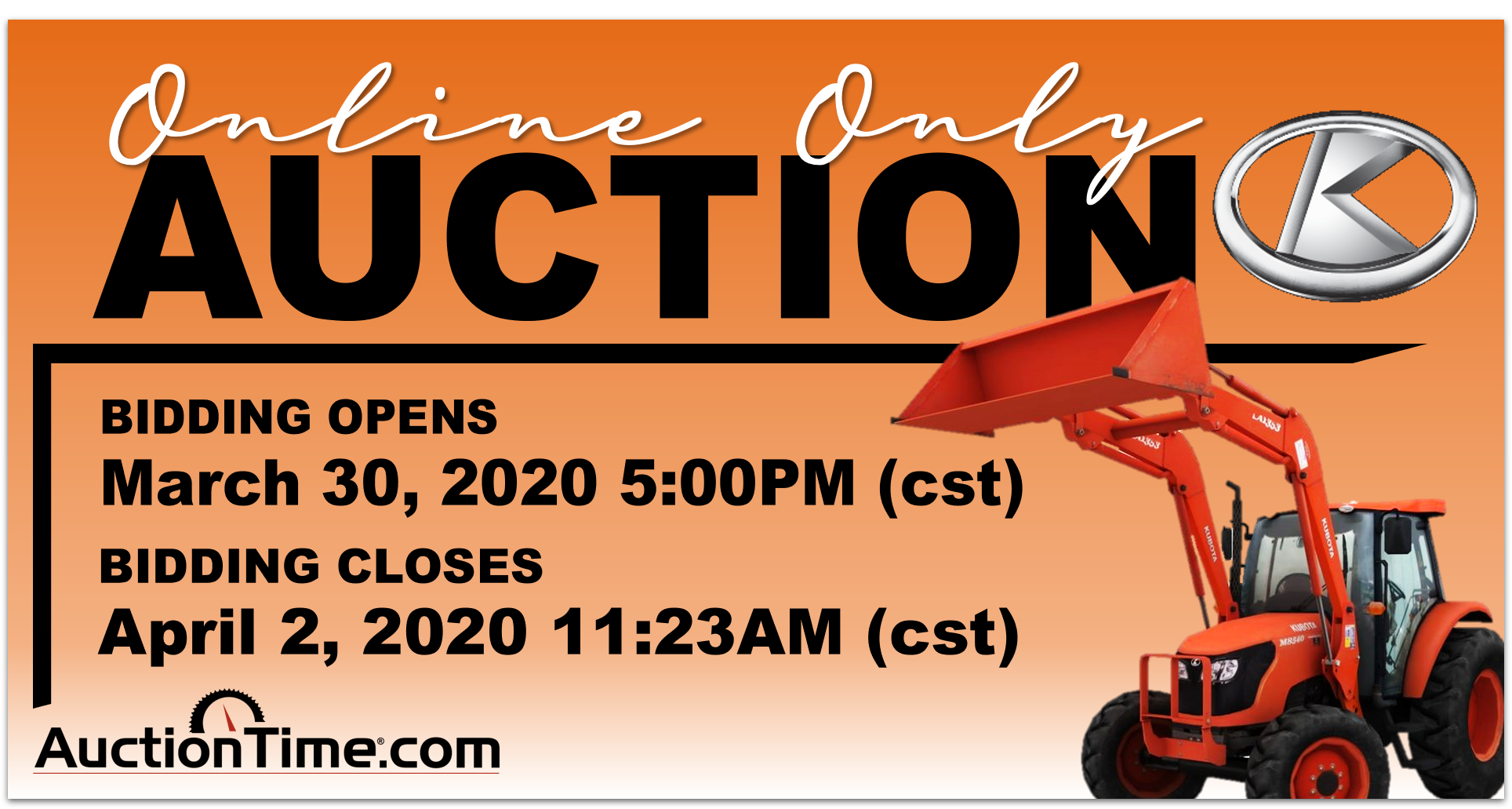 ONLINE ONLY TRACTOR AUCTION