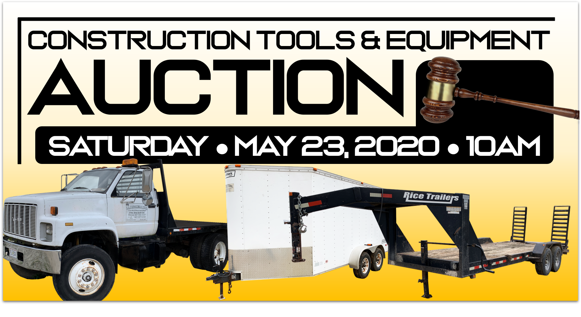 CONSTRUCTION EQUIPMENT & PERSONAL PROPERTY AUCTION